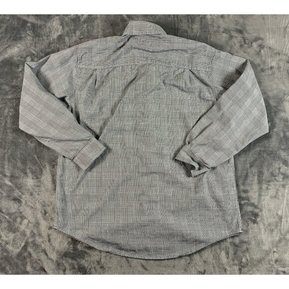 Ohio State Mens Shirt Size L Button Up Long Sleeve Black/White Check - Picture 2 of 7